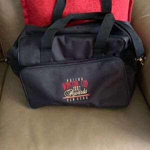 NASCAR Winston Cup canvas 3-pocket duffel bag with handles and shoulder strap